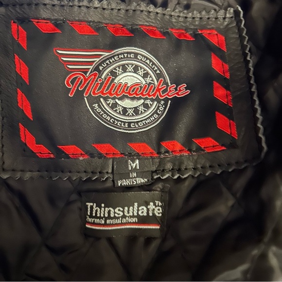 Milwaukee Motorcycle Jacket Women's Size M Black With Braided Detail Thinsulate - Picture 5 of 9